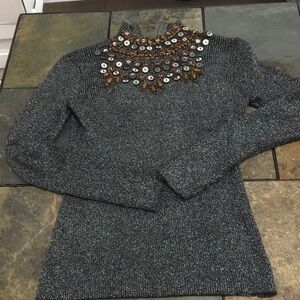 Lauren Michelle Beaded sweater. Size small